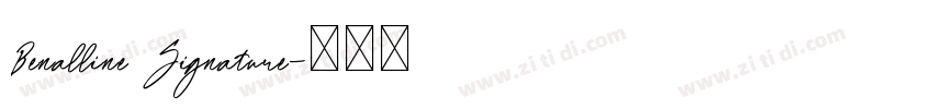 Benalline Signature字体转换